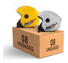 Capacete New Liberty 3 Pro Tork 8 Unidades Amarelo - Branco 56