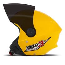 Capacete New Liberty 3 Three Viseira Fumê Moto Aberto Pro Tork Segurança Proteção Adulto
