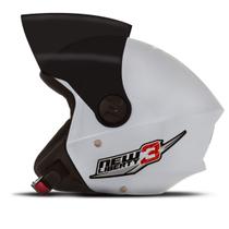 Capacete New Liberty 3 Three Viseira Fumê Moto Aberto Pro Tork Segurança Proteção Adulto