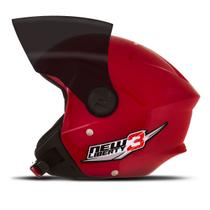 Capacete New Liberty 3 Three Viseira Fumê Moto Aberto Pro Tork Segurança Proteção Adulto