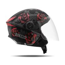 Capacete New Liberty Three Flowers Vermelho Fosco Tam. 58 CAP-764VMPT Pro Tork