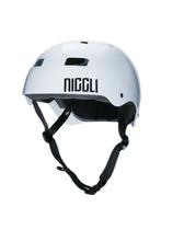 Capacete Niggli Pads Iron Pro Light - Branco Brilho
