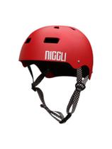 Capacete Niggli Pads Profissional Iron Vermelho Fosco