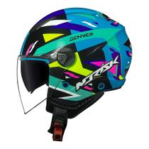 Capacete Norisk Aberto Orion SV Denver Verde Água Brilhante