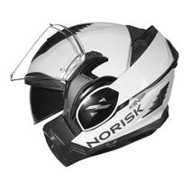 Capacete Norisk Avenger Monocolor Branco Escamoteável