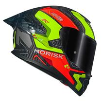 Capacete Norisk Carbon R Rider Orange Yellow + Viseira Fume Capacete Norisk Carbon R Rider Orange Yellow + Viseira Fume