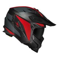 Capacete Norisk Darth 2 X1 Preto e Vermelho Fosco Moto
