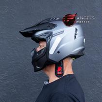 Capacete Norisk Darth II Monocolor Matte Titanium Tamanho:56Cor:Cinza Capacete Norisk Darth II Monocolor Matte Titanium Tamanho:56Cor:Cinza