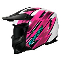 Capacete NoRisk Darth II Storm Branco/ Rosa