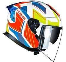 Capacete Norisk Downtown Provenza - Branco/laranja