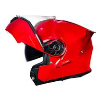 Capacete Norisk Escamoteável Motion Monocolor Vermelho Articulado Robocop Com Óculos