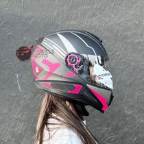Capacete Norisk Fab FF802 Razor Full Matte Black Pink