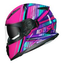 Capacete Norisk FF302 Soul Advance Rosa Brilhante Com Óculos
