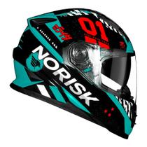 Capacete Norisk FF302 Tokyo Black White Green