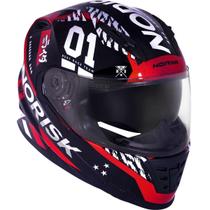 Capacete Norisk Ff302 Tokyo Preto Vermelho E Branco Tamanho