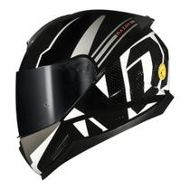 Capacete norisk ff802 razor full preto/branco Capacete norisk ff802 razor full preto/branco