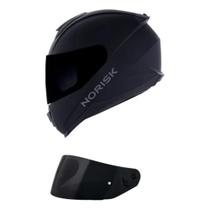 Capacete Norisk FF802 Razor Monocolor Preto Fosco Mais Viseira Fumê Capacete Norisk FF802 Razor Monocolor Preto Fosco Mais Viseira Fumê