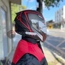Capacete Norisk FF802 Razor Ninja Matte Black Titanium Red