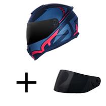 Capacete Norisk FF802 Razor Squalo Preto e Vermelho Mais Viseira Fumê