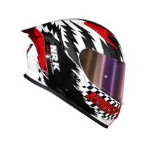 Capacete Norisk Flow Daytona Preto Branco Vermelho Viseira Extra Camaleao Capacete Norisk Flow Daytona Preto Branco Vermelho Viseira Extra Camaleao