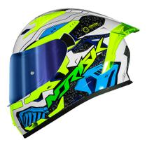 Capacete Norisk Flow Robot Branco e Amarelo