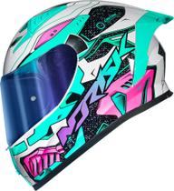 Capacete Norisk Flow Robot Ciano E Branco Capacete Norisk Flow Robot Ciano E Branco