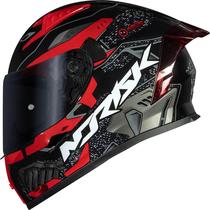 Capacete Norisk Flow robot preto vermelho + 2 Viseiras + Aerofólio Spoiler Capacete Norisk Flow robot preto vermelho + 2 Viseiras + Aerofólio Spoiler