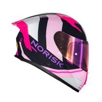 Capacete Norisk Flow Run Azul E Rosa + Viseira Extra