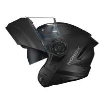 Capacete norisk force 2 matte black preto fosco escamoteavel