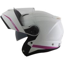 Capacete Norisk Force Articulado Simplicity Branco/Rosa