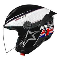 Capacete norisk neo grand prix united kingdom reino unido