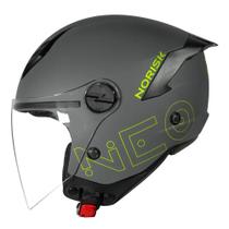 Capacete Norisk Neo Monocolor Cinza Fosco