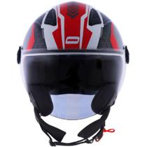 Capacete Norisk Orion Start Branco Vermelho