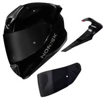 Capacete Norisk Razor Black Edition 2 Viseiras + Spoiler Capacete Norisk Razor Black Edition 2 Viseiras + Spoiler
