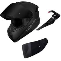 Capacete Norisk Razor Black Edition 2 Viseiras + Spoiler