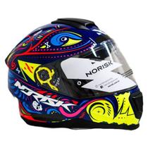 Capacete Norisk Razor Circus Azul/Amarelo