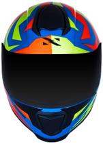 Capacete Norisk Razor Cutting Azul Amarelo Vermelho