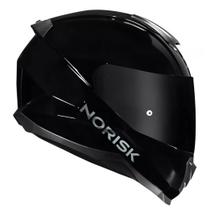 Capacete Norisk Razor Ff802 Monocolor Preto Brilhante Solid