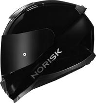 Capacete Norisk Razor Ff802 Monocolor Preto Brilhante