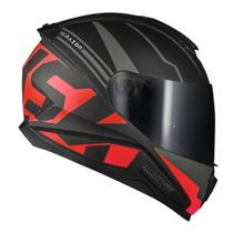 Capacete Norisk Razor Full Matte Preto/ Vermelho Fosco