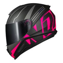 Capacete Norisk Razor Full Metal Preto Fosco e Rosa
