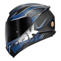 Capacete Norisk Razor Ghost Preto e Azul Fosco Tamanho:XL
