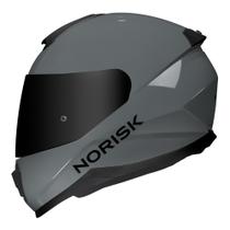 Capacete Norisk Razor Monocolor Nardo Gray Brilhante Moto Motoqueiro
