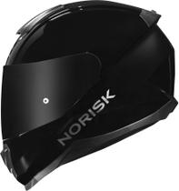 Capacete Norisk Razor Monocolor Preto Brilho