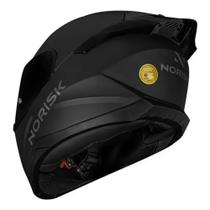 Capacete Norisk Razor Monocolor Preto Fosco Edition Com Viseira Fumê Mais Spoiler Fumê