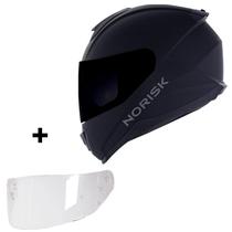Capacete Norisk Razor Monocolor Preto Fosco + Viseira Fumê Capacete Norisk Razor Monocolor Preto Fosco + Viseira Fumê