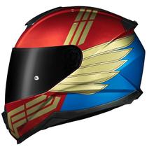 Capacete Norisk Razor Mulher Maravilha Vermelho Azul Moto