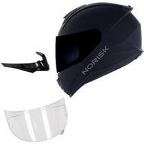 Capacete Norisk Razor Preto Fosco com Viseira Fumê e spoiler Masculino Feminino