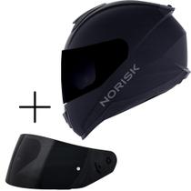 Capacete Norisk Razor Preto Fosco com Viseira Fumê Masculino Feminino