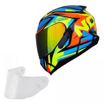 Capacete Norisk Razor Sharp Amarelo Viseira Dourada